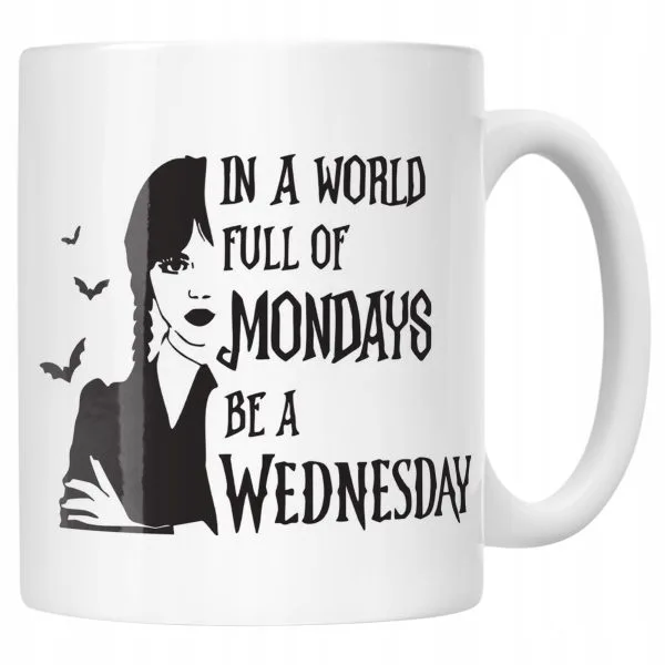 Kubek ceramiczny Nevermore Wednesday Addams Dla Fanów Prezent