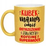 Złoty kubek brokatowy Personalizowany Dzień Matki Dla Mamy Prezent