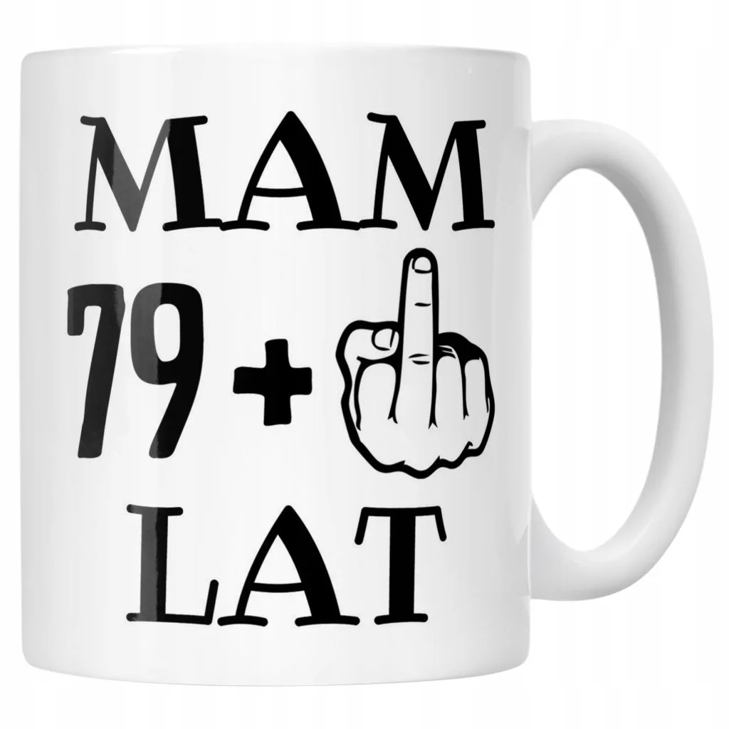 Kubek ceramiczny Na Urodziny Mam 80 Lat Zabawny Prezent Upominek