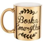 Złoty Kubek ceramiczny z okazji Emerytury Dla Emerytki Prezent Upominek