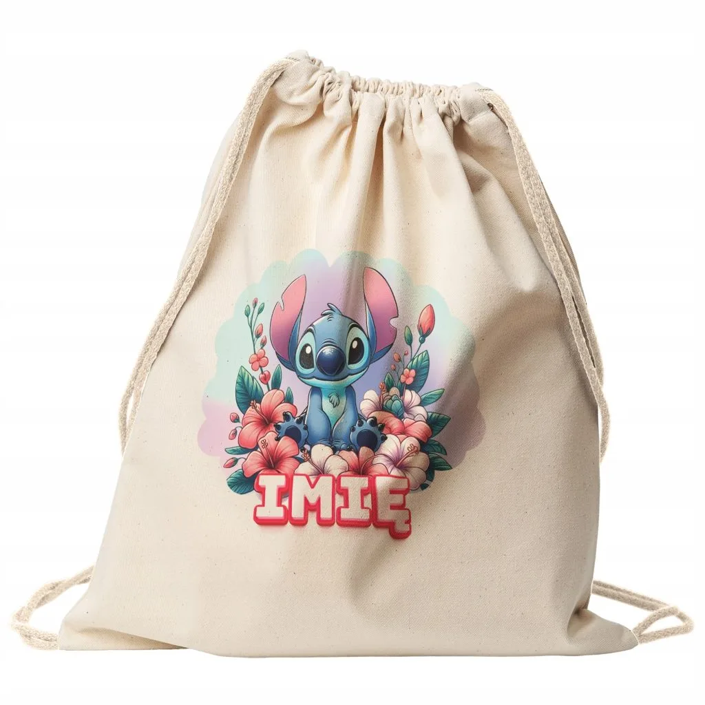 Plecak bawełniany Z imieniem Lilo i Stitch Dla Dzieci Do Szkoły Przedszkola