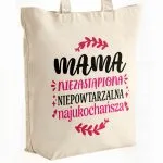 Torba bawełniana premium na zakupy Dzień Matki Prezent Niezastąpiona
