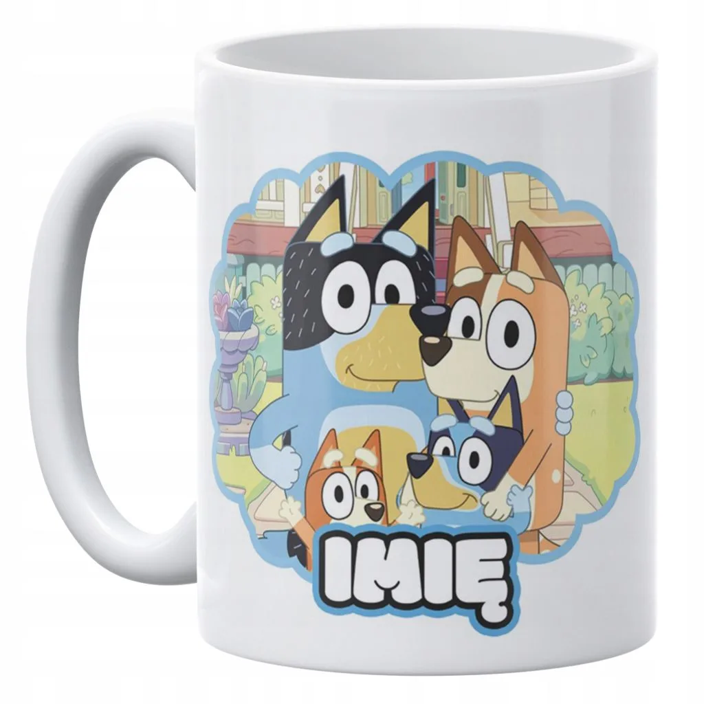 Kubek ceramiczny Bluey Personalizowany z Imieniem Prezent Dla Dziecka