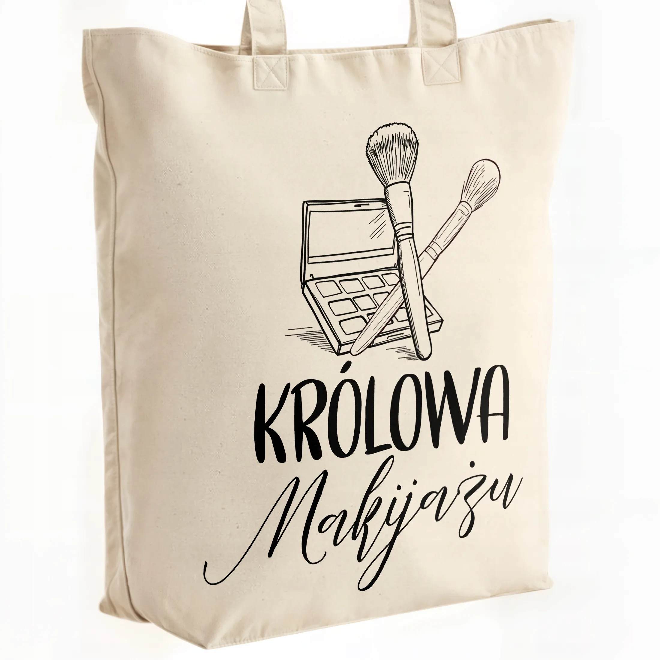 Torba bawełniana premium Królowa Makijażu Wizażystka Prezent