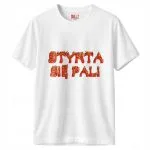 Koszulka biała męska Styrta Się Pali Memy