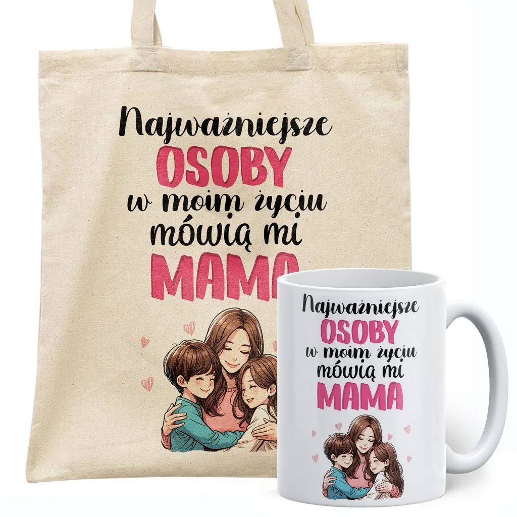Zestaw Kubek + Torba Dzień Matki Dla Mamy Prezent Upominek