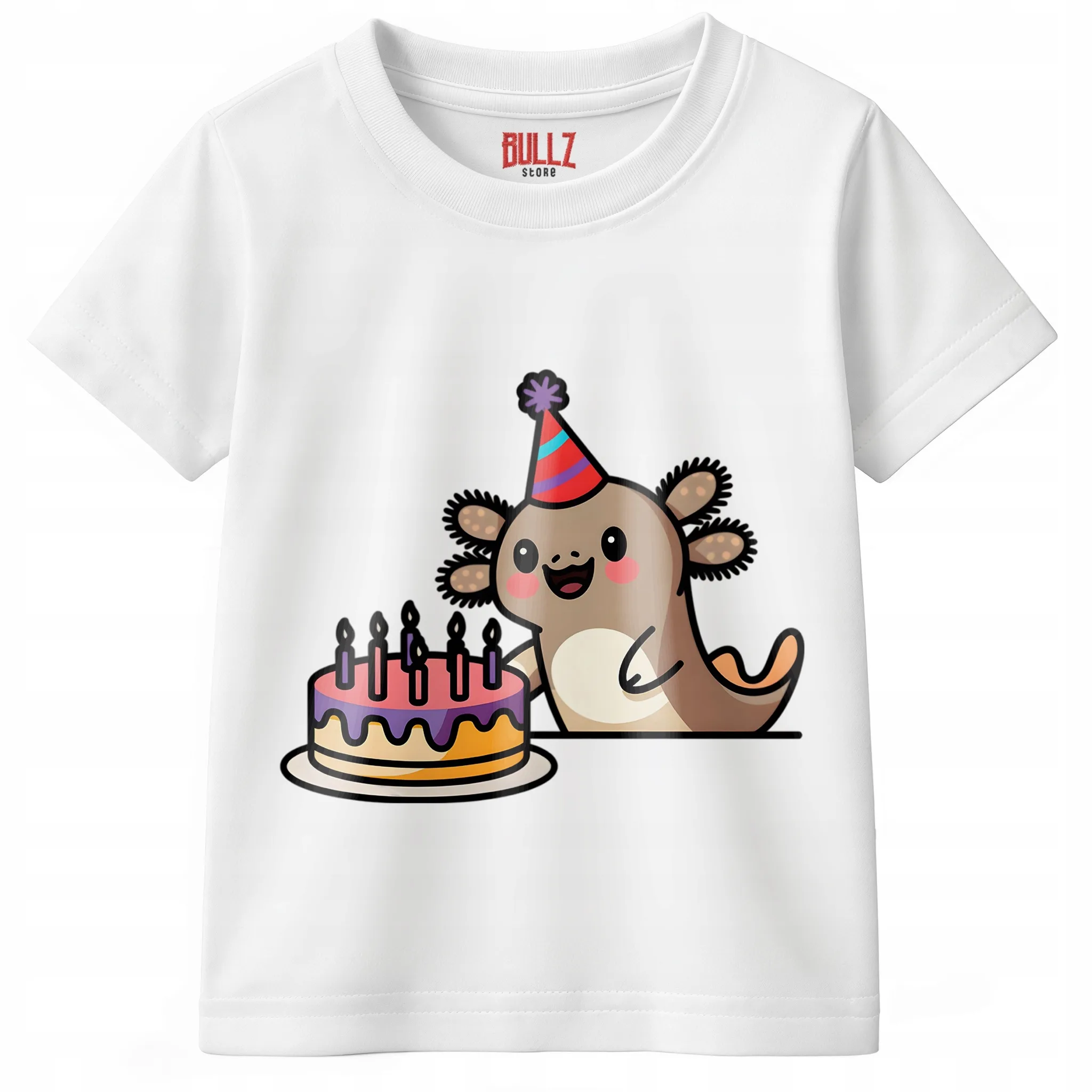T-shirt dziecięcy biały Aksolotl Axolotl TikTok Trend Viral