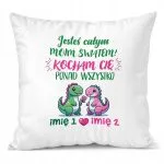 Poduszka 38x38cm Personalizowana Z okazji Walentynek Z imionami Prezent