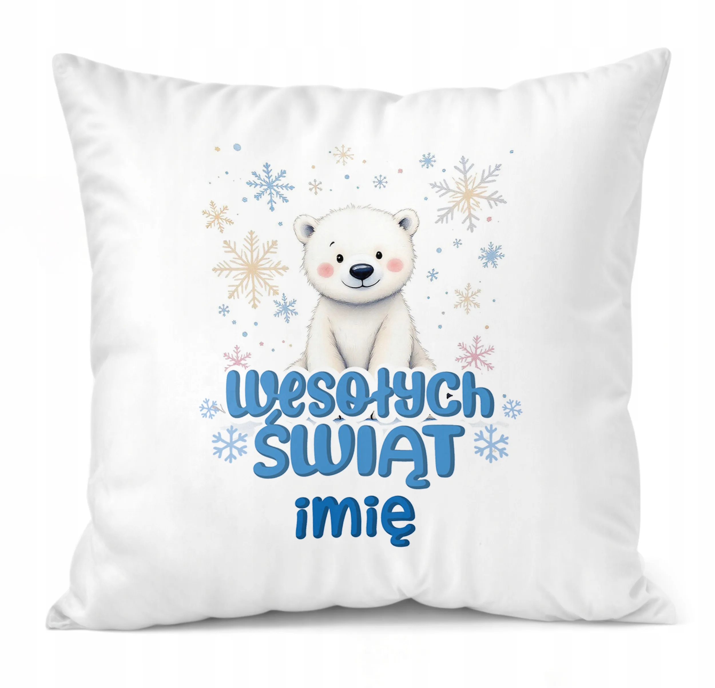 Poduszka 38x38cm Personalizowana Świąteczna Wesołych Świąt Prezent
