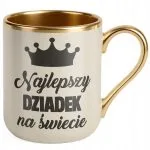 Kubek Premium Złoty Ecru Dzień Dziadka Dla Dziadka Prezent Upominek