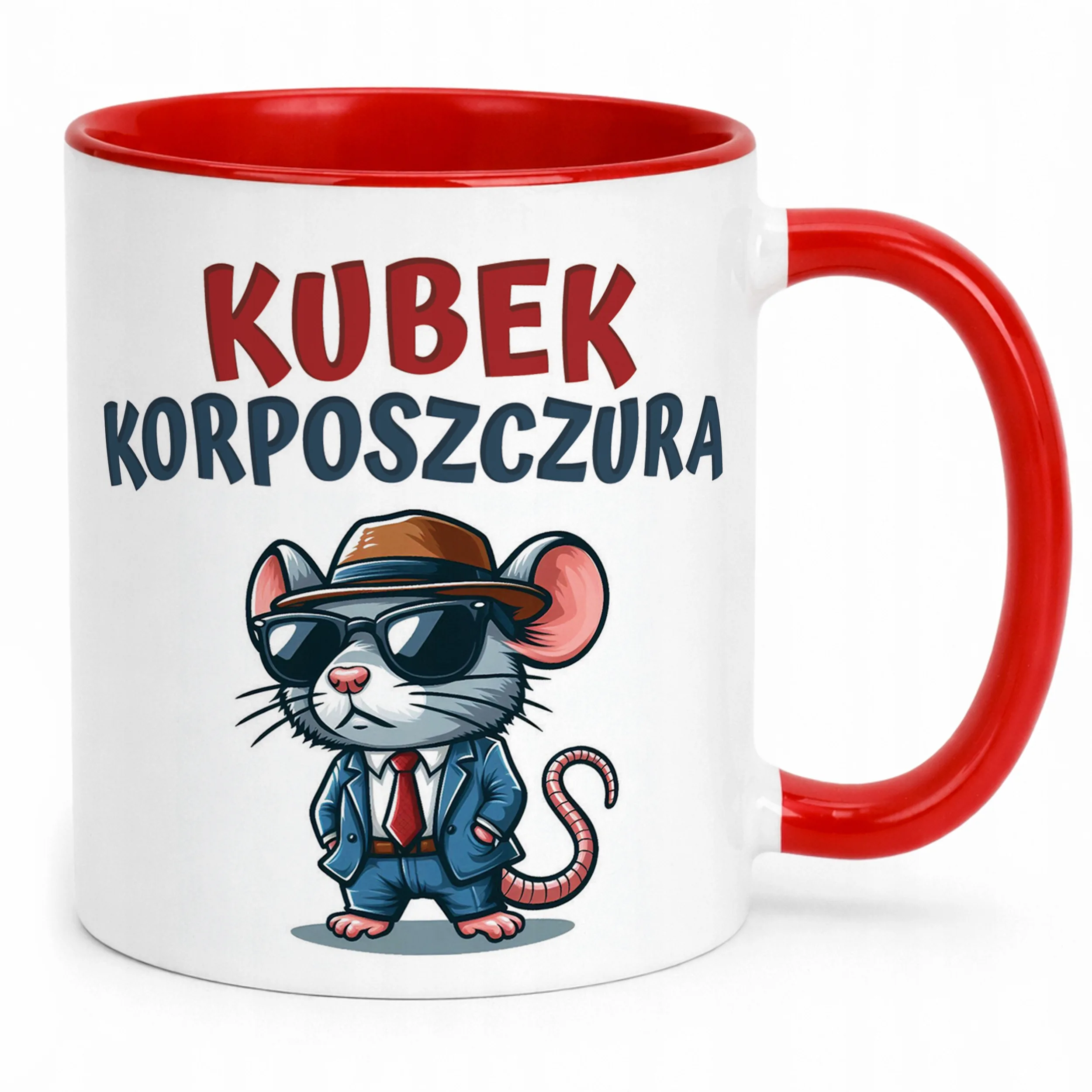 Kubek ceramiczny Kubek Korposzczura Praca Korporacja Zabawny Prezent