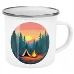 Emaliowany Kubek Garnuszek Camping Natura Prezent Upominek