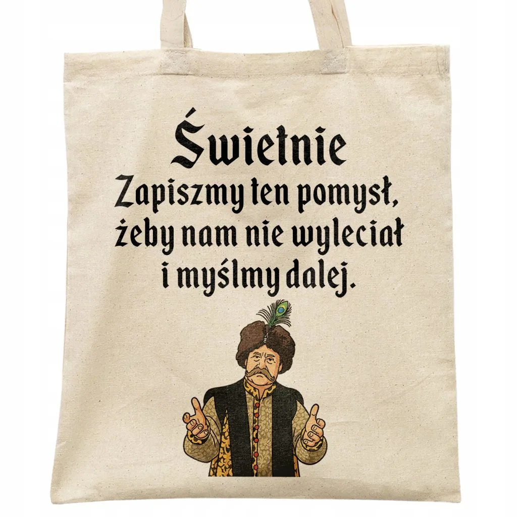 Torba bawełniana na zakupy 1670 Zapiszmy Ten Pomysł I Myślmy Dalej