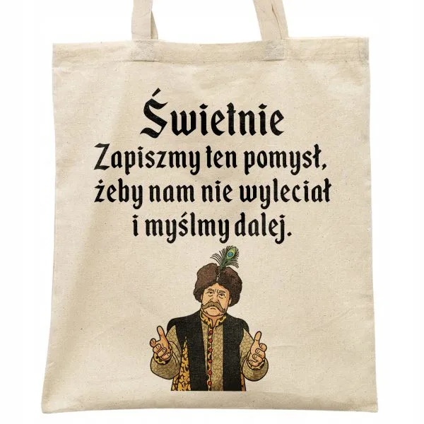 Torba bawełniana na zakupy 1670 Zapiszmy Ten Pomysł I Myślmy Dalej