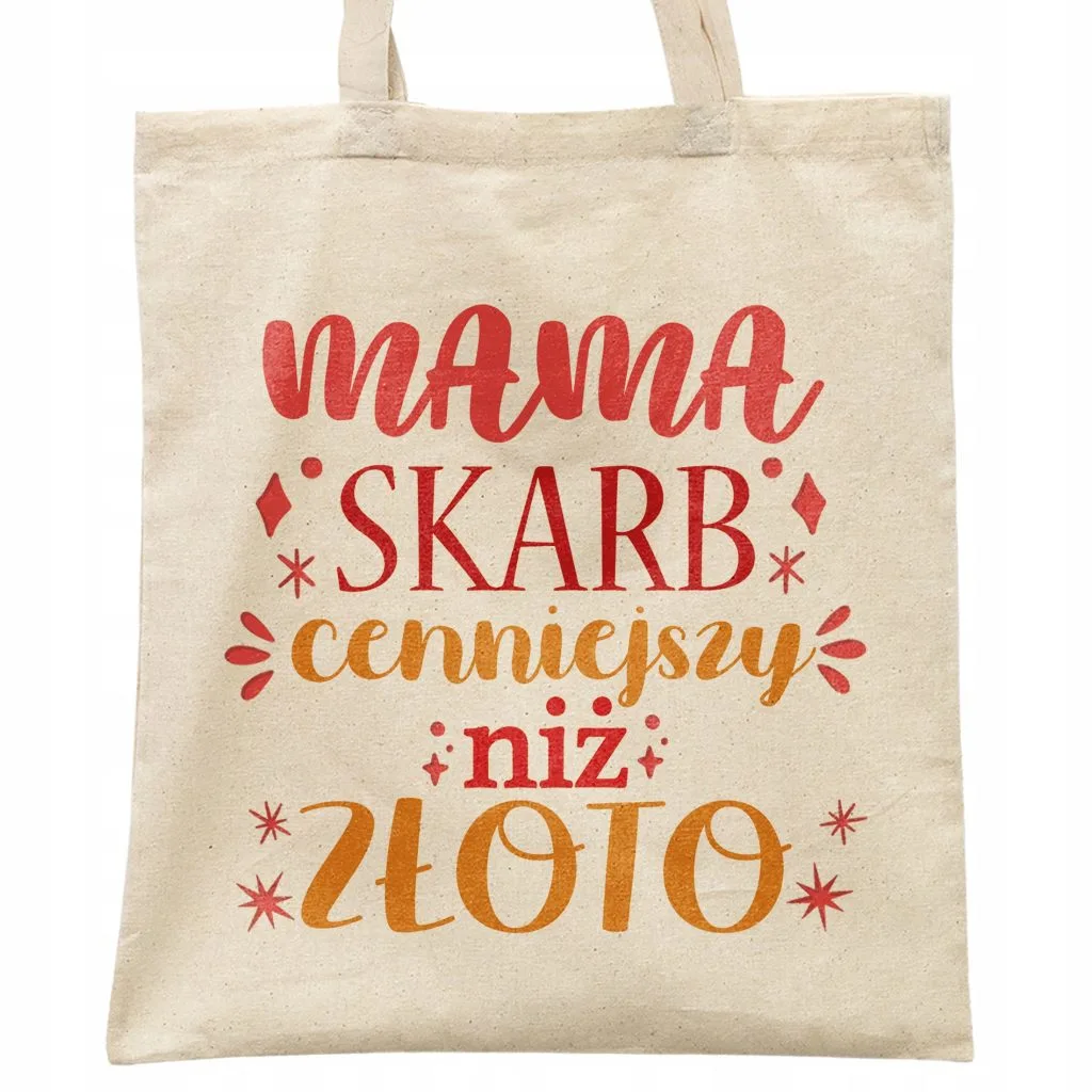 Torba bawełniana na zakupy Dzień Matki Dla Mamy Prezent Mama Skarb