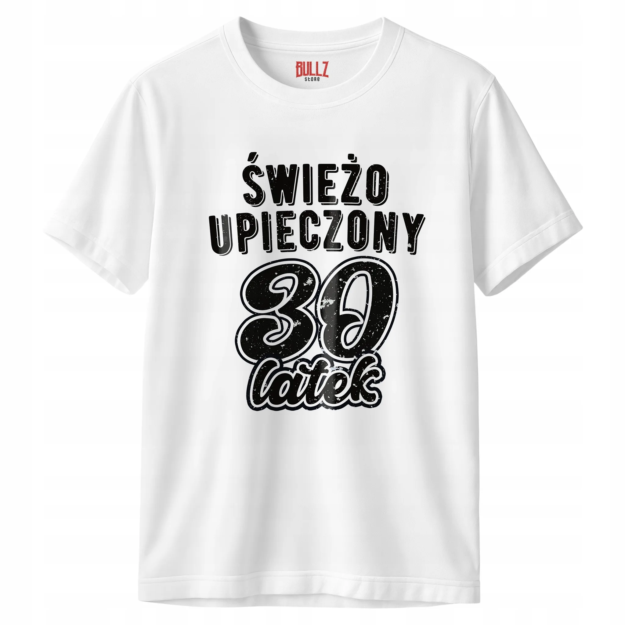 Koszulka biała męska Świeżo Upieczony 30 Urodziny Prezent