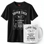 Zestaw Kubek + Koszulka Dzień Ojca Dla Taty Super Tata Prezent
