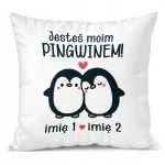 Poduszka 38x38cm Personalizowana na walentynki Z imionami Prezent