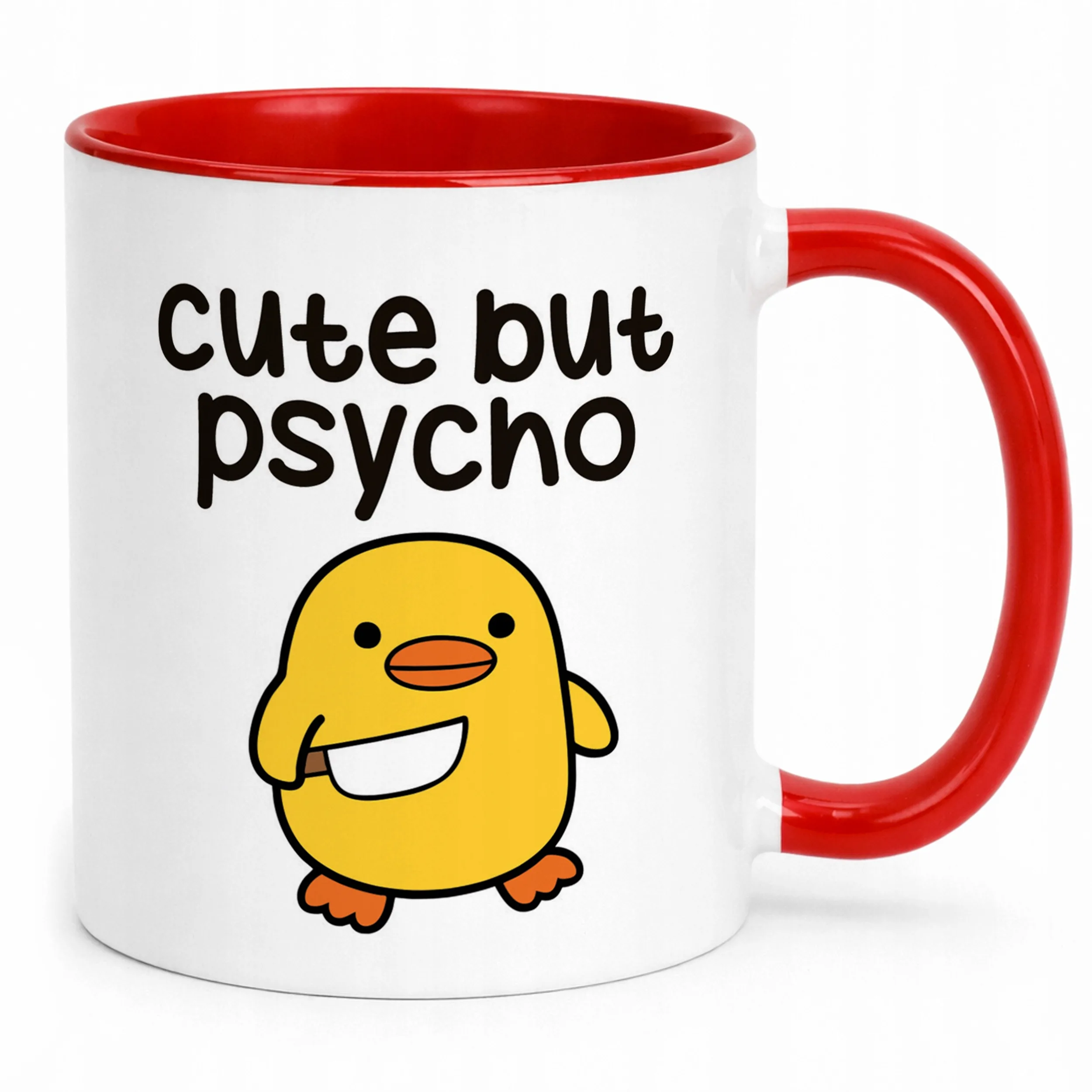 Kubek Czerwony Cute But Psycho Śmieszny Zabawny Prezent