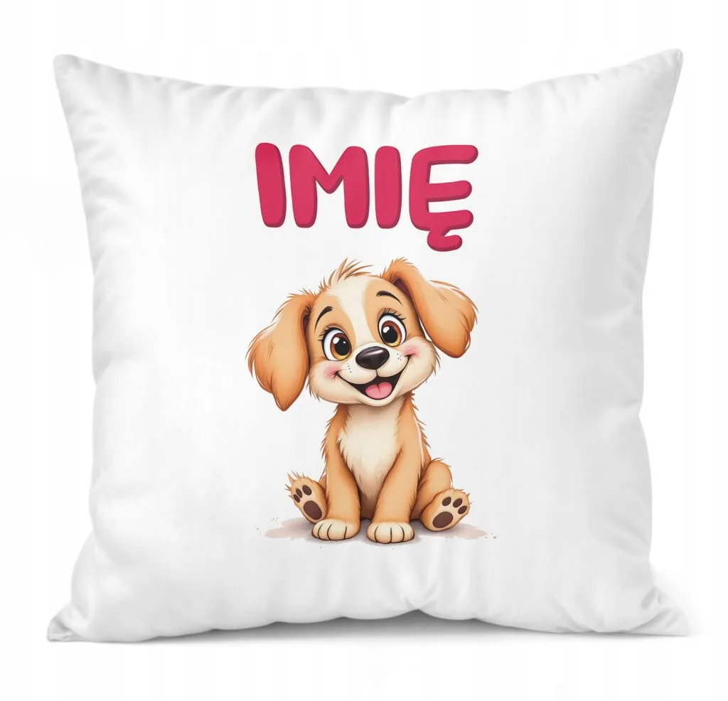 Poduszka 38x38cm Personalizowana Pies Piesek Zwierzak Słodki Dla Dzieci