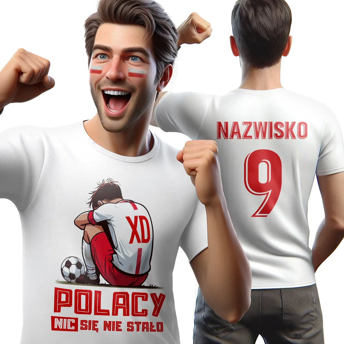 T-shirt personalizowany koszulka męska Polacy Nic Się Nie Stało Euro