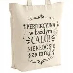 Torba bawełniana premium prezent na Dzień Kobiet Perfekcyjna