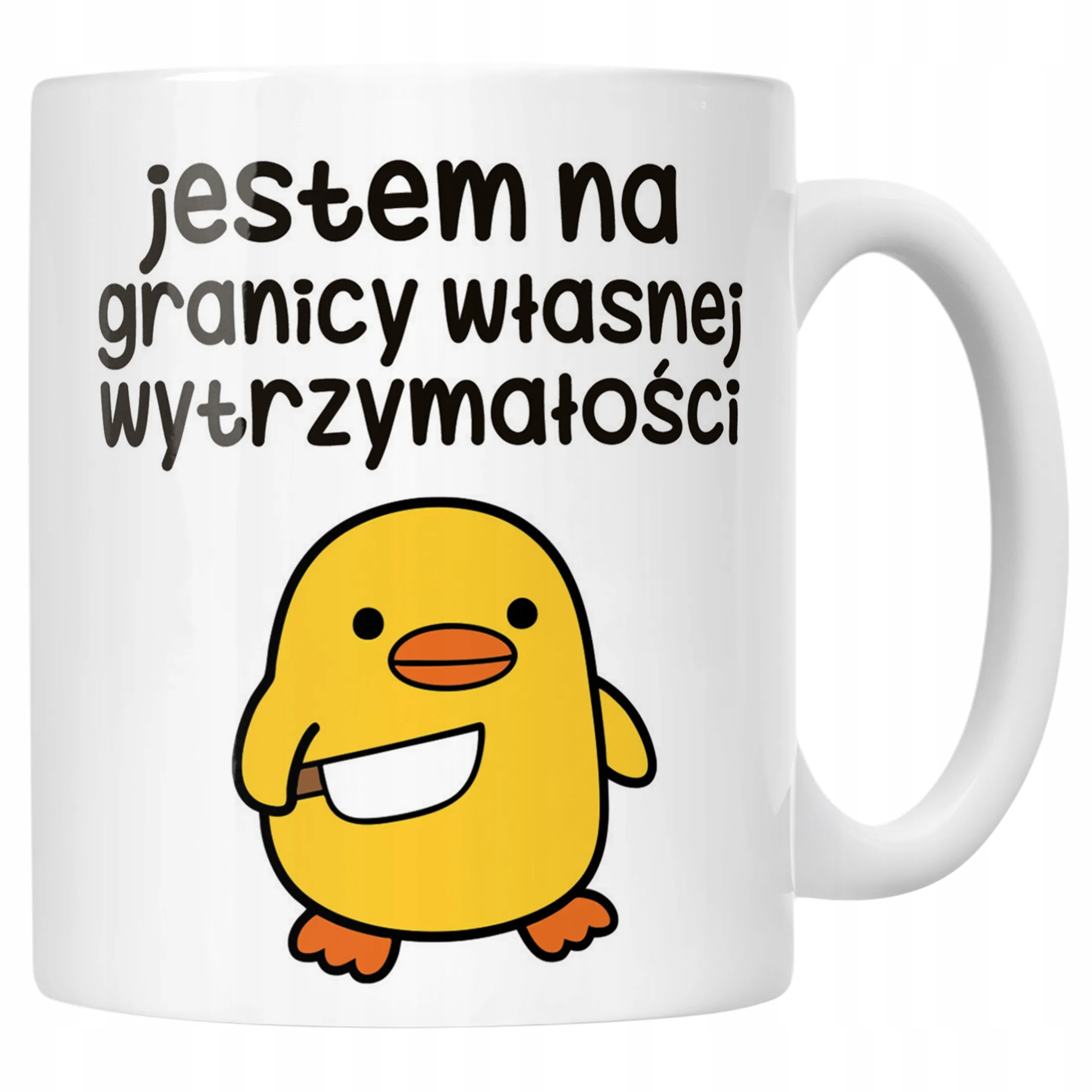 Kubek ceramiczny Jestem Na Granicy Śmieszny Zabawny Prezent