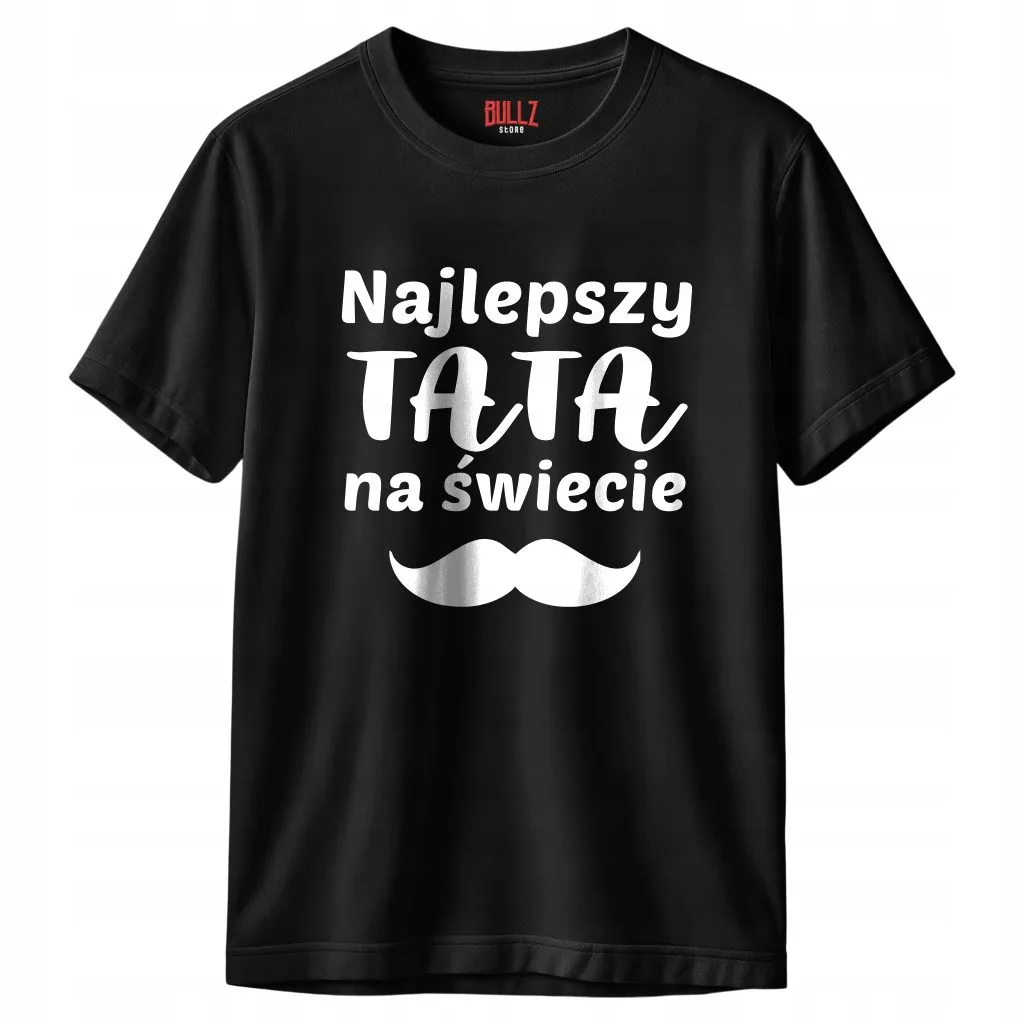 Koszulka czarna męska Dzień Ojca Dla Taty Prezent