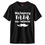Koszulka czarna męska Dzień Ojca Dla Taty Prezent