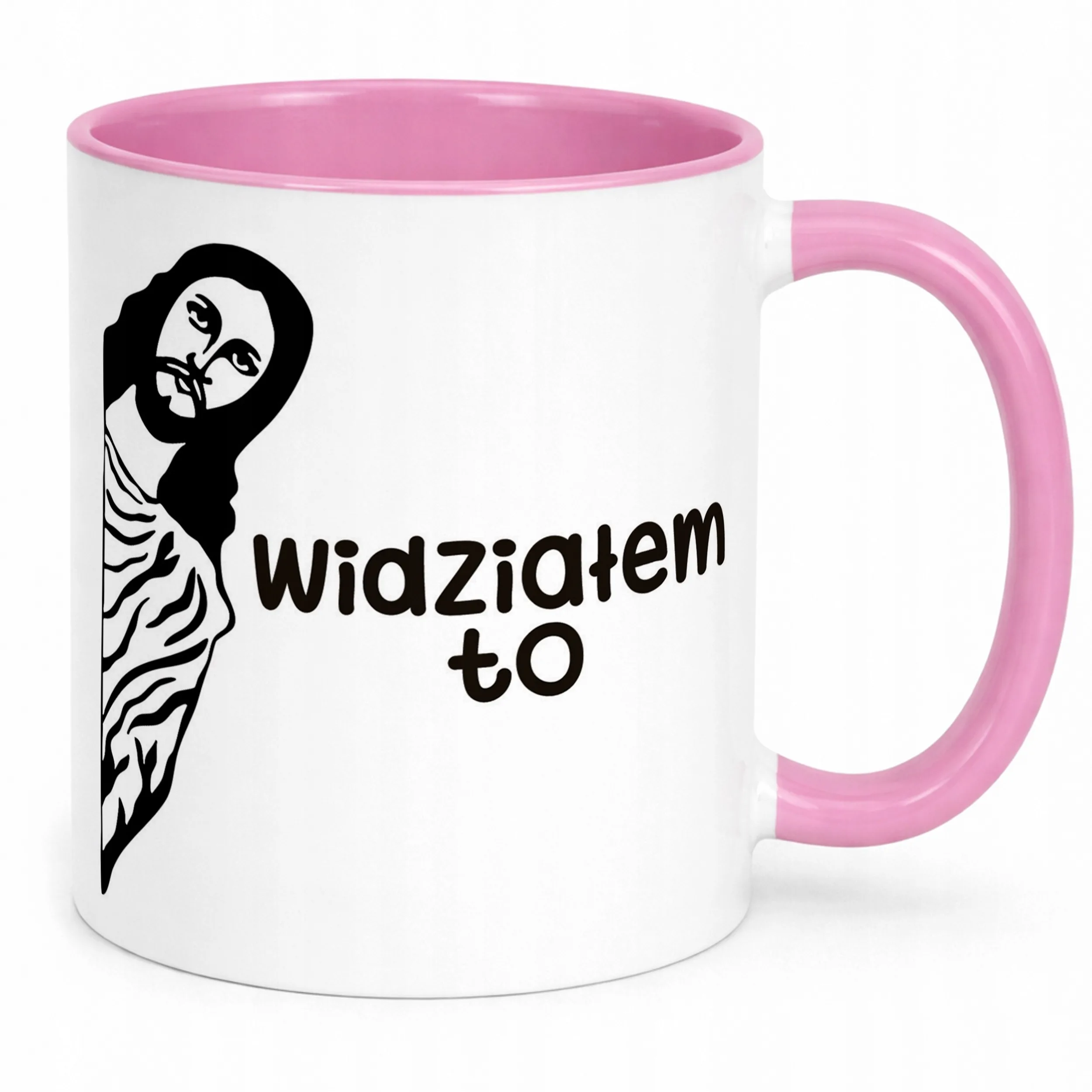 Kubek Różowy Widziałem To Jezus Śmieszny Zabawny Prezent