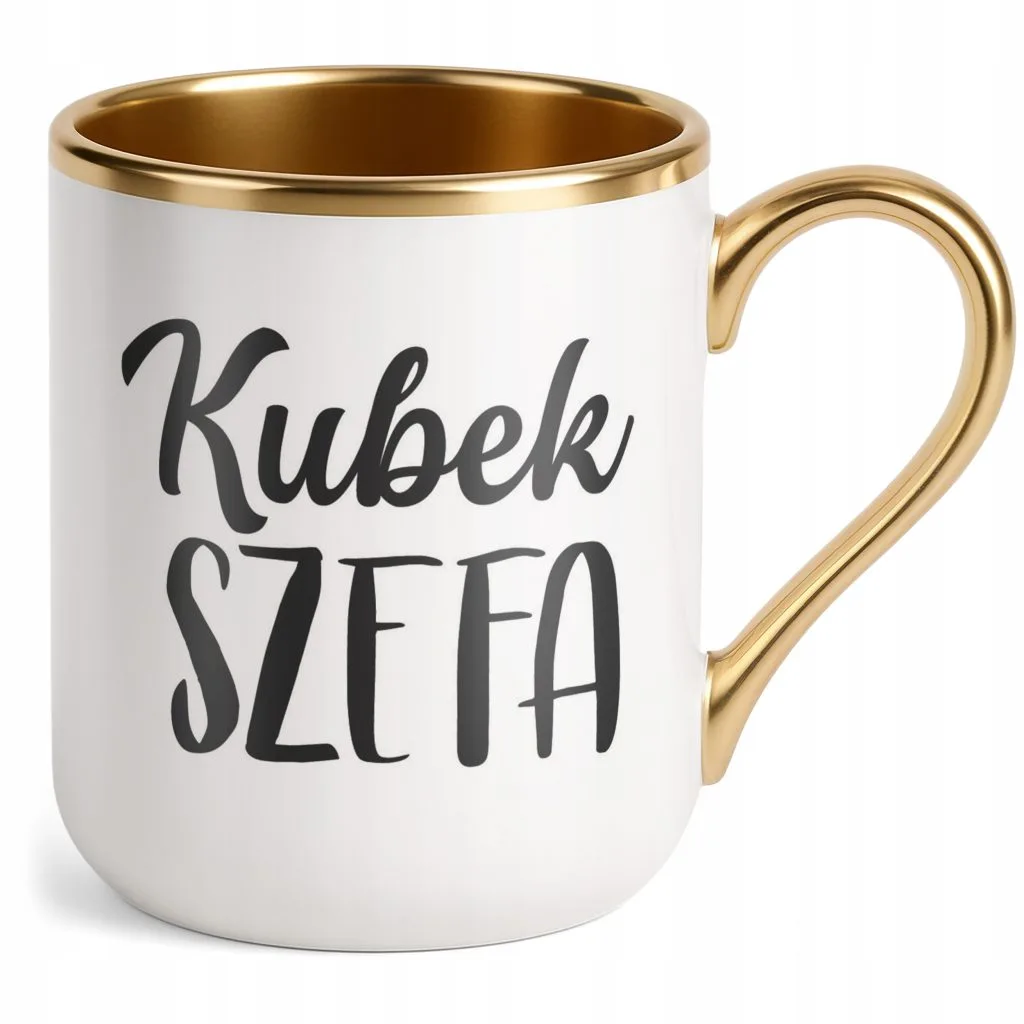 Kubek Premium Złoty Kubek Szefa Dla Szefa Prezent Praca