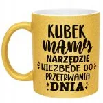 Złoty kubek brokatowy Dzień Matki Dla Mamy Narzędzie Do Przetrwania