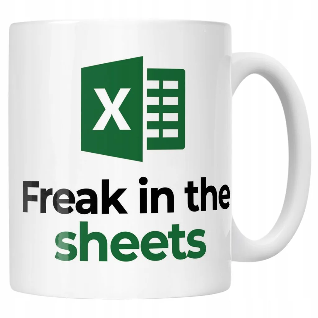 Kubek ceramiczny Freak In The Sheet Excel Zabawny Prezent Praca