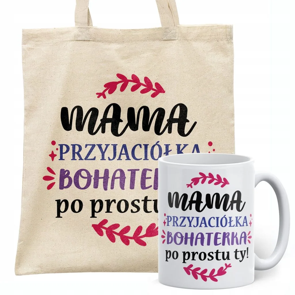 Zestaw Kubek + Torba Dzień Matki Dla Mamy Prezent Upominek