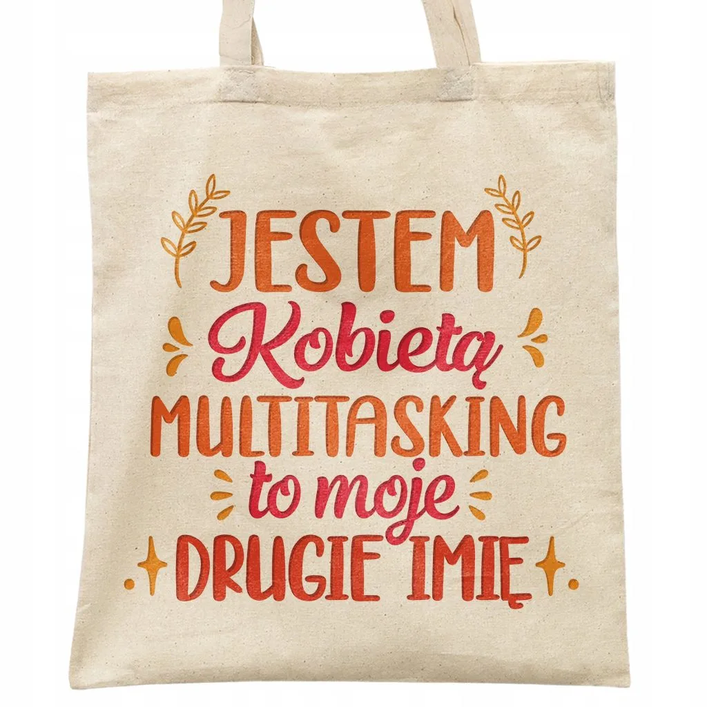 Torba bawełniana na zakupy prezent na Dzień Kobiet Jestem Kobietą