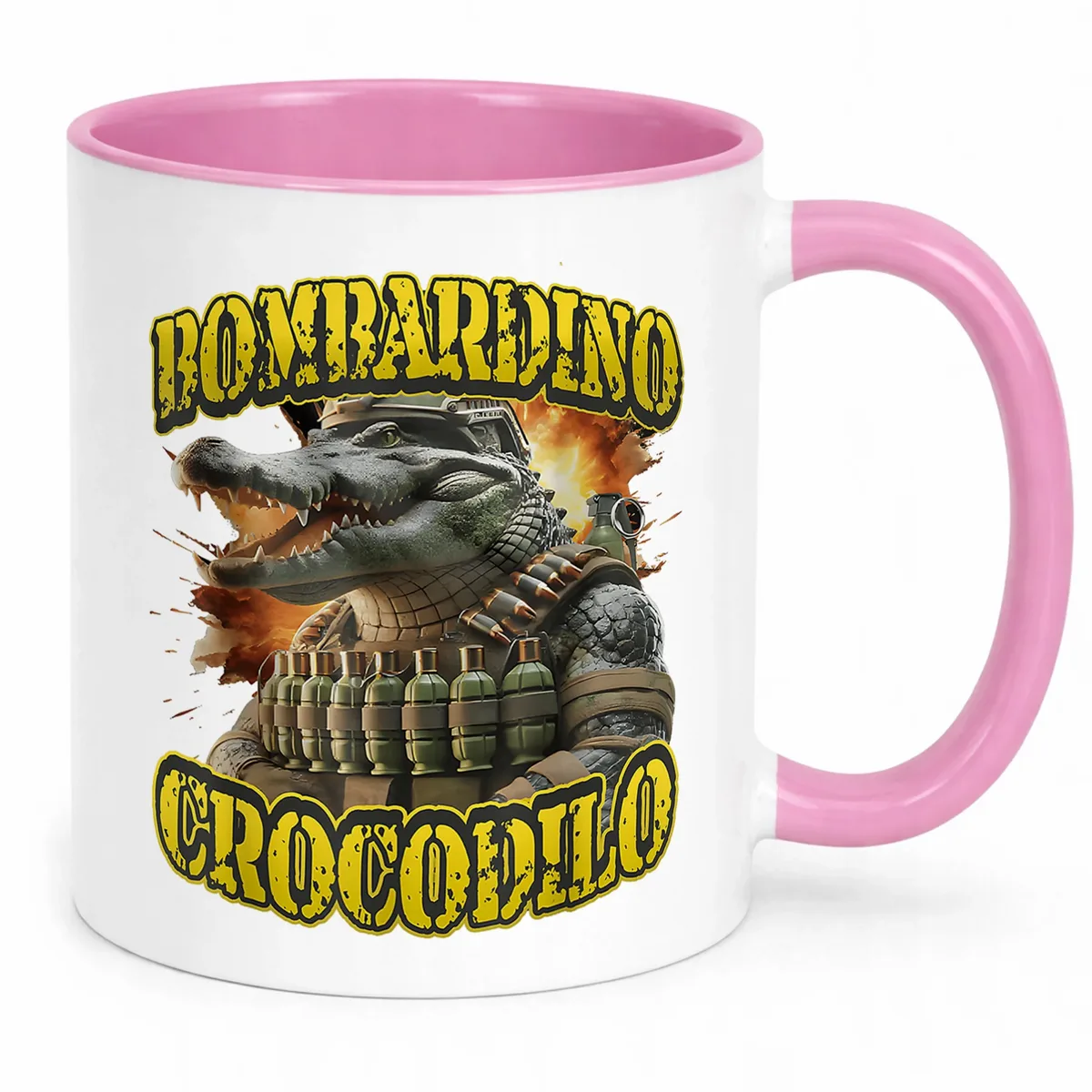 Kubek Różowy Bombardino Crocodilo viral tiktok brainrot
