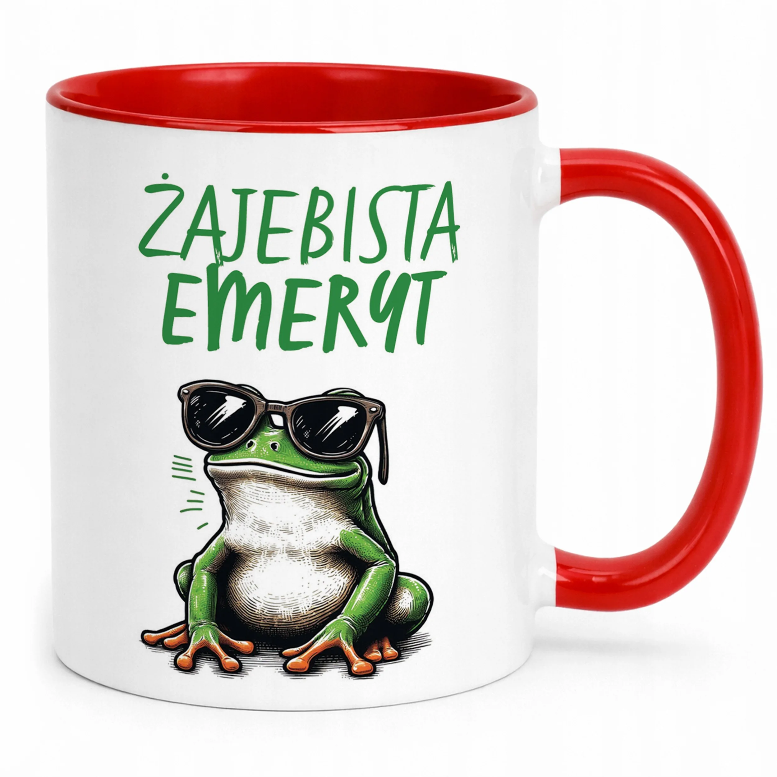 Kubek Czerwony Z okazji Emerytury Dla Emeryta Prezent Upominek