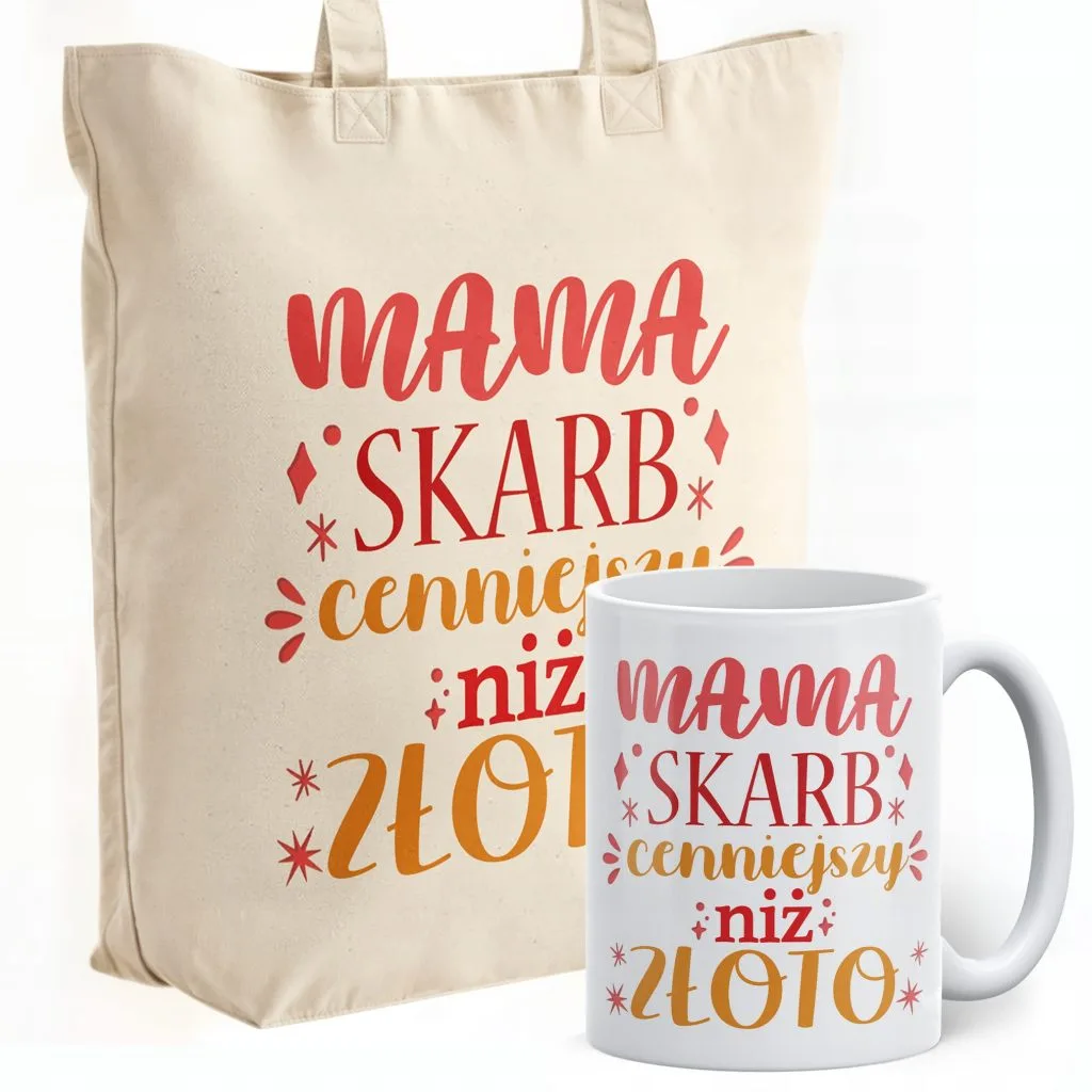 Zestaw Kubek + Torba Premium Dzień Matki Dla Mamy Prezent Upominek