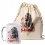 Zestaw plecak bawełniany + kubek Sabrina Carpenter Dla Fanów