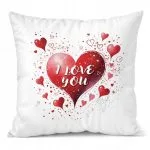 Poduszka 38x38cm na walentynki I Love You Serce Prezent Upominek