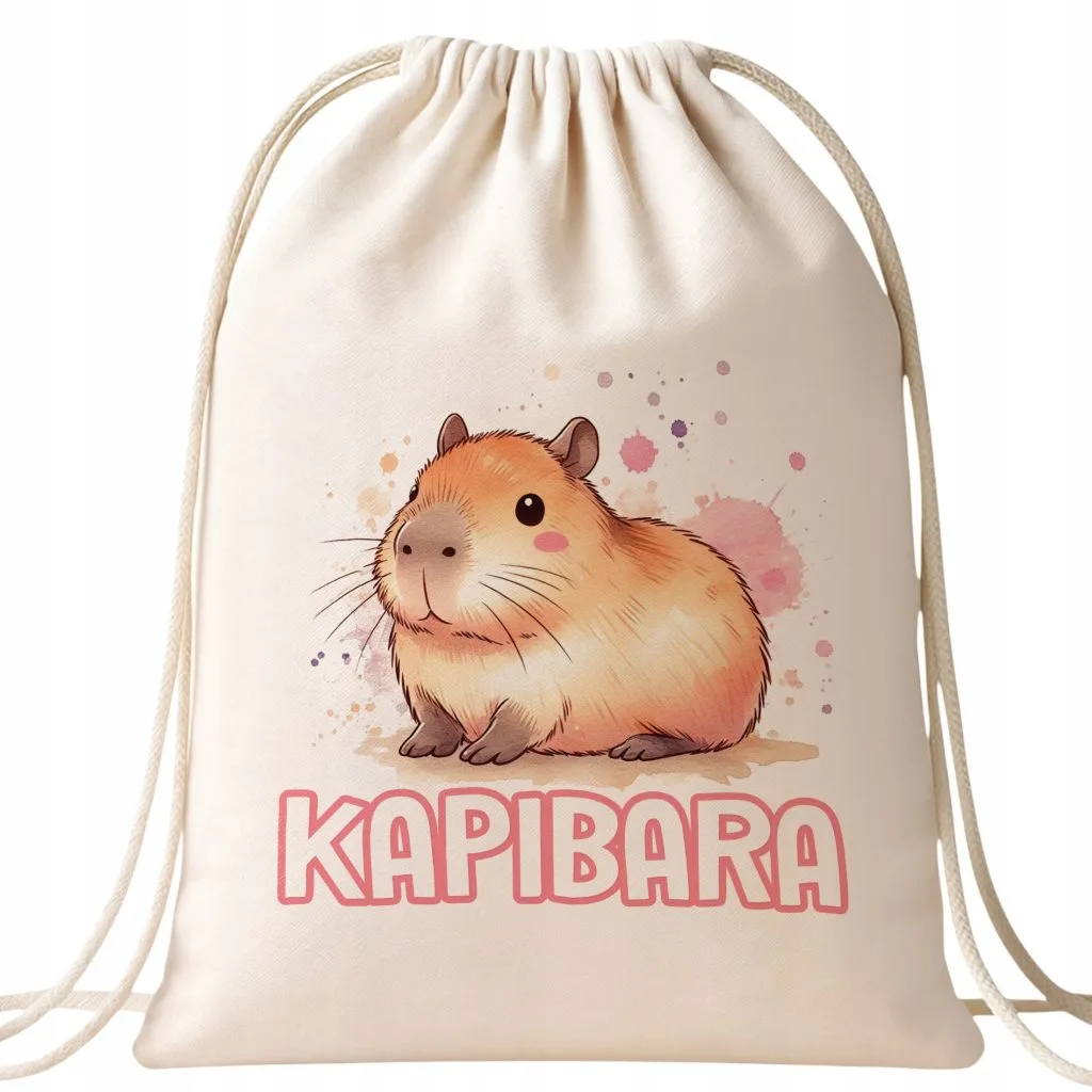 Plecak bawełniany Kapibara Capybara Zwierzak Prezent