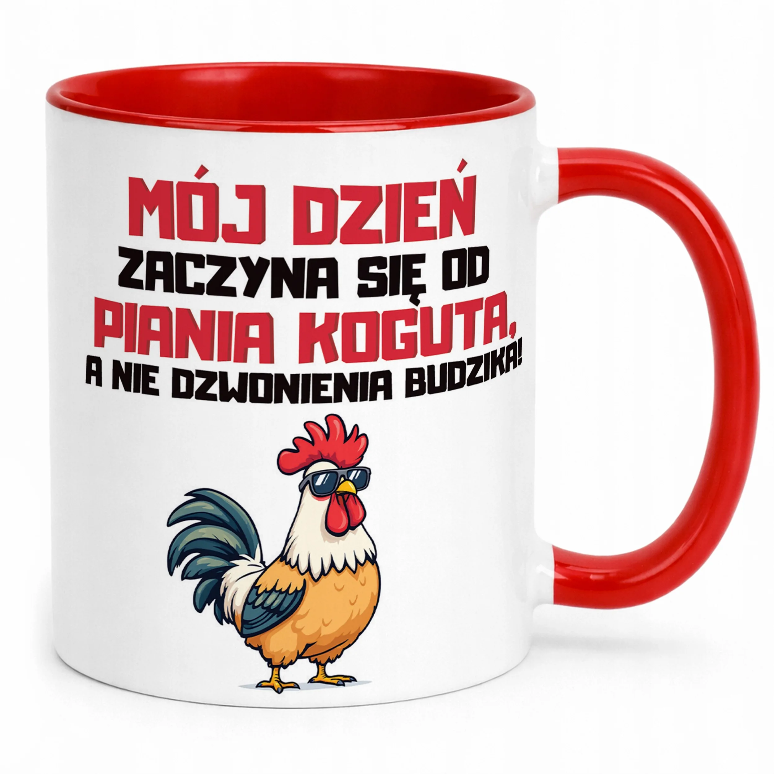 Kubek Czerwony Rolnik Dla Rolnika Kogut Zabawny Prezent Upominek