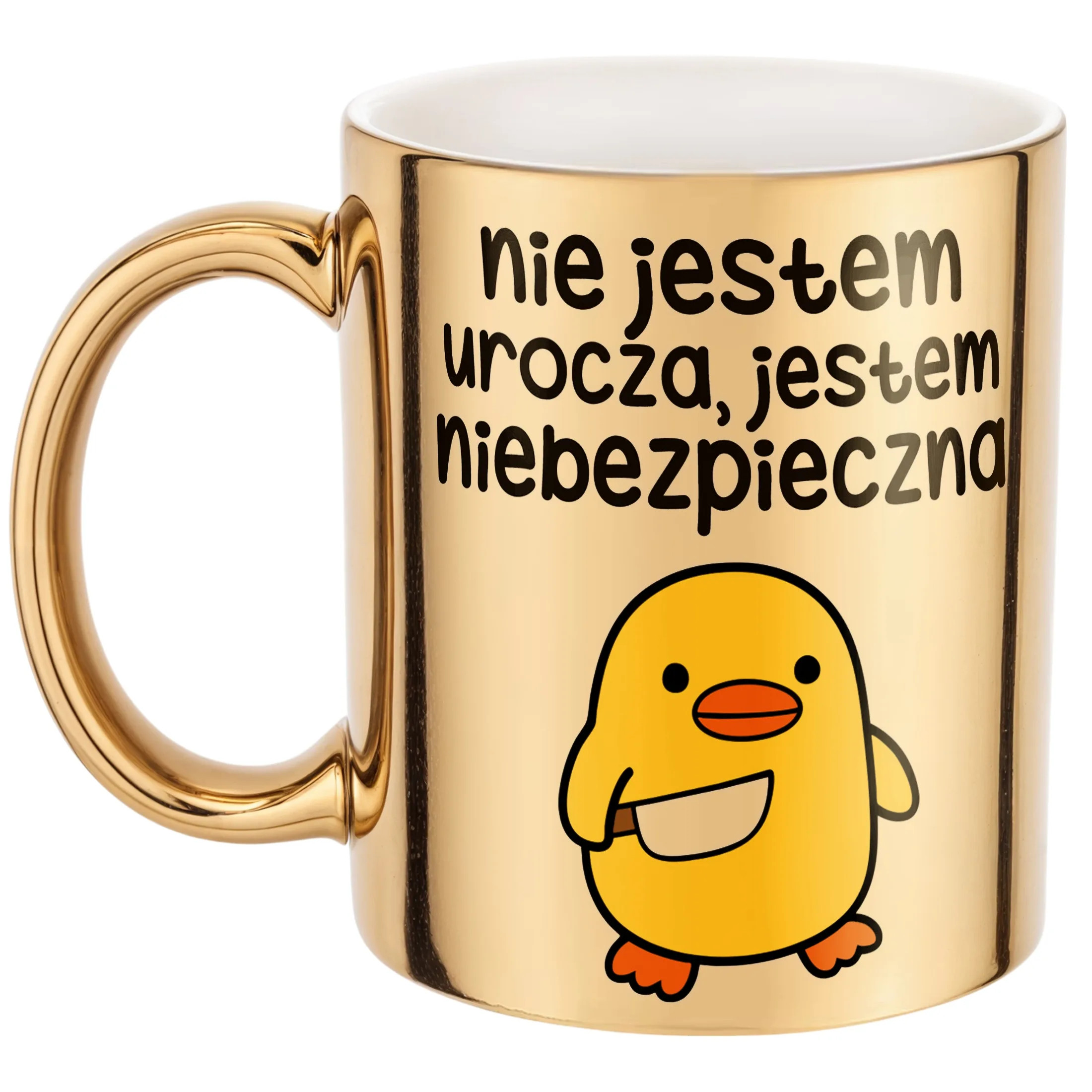 Złoty Kubek Nie Jestem Urocza Śmieszny Zabawny Prezent