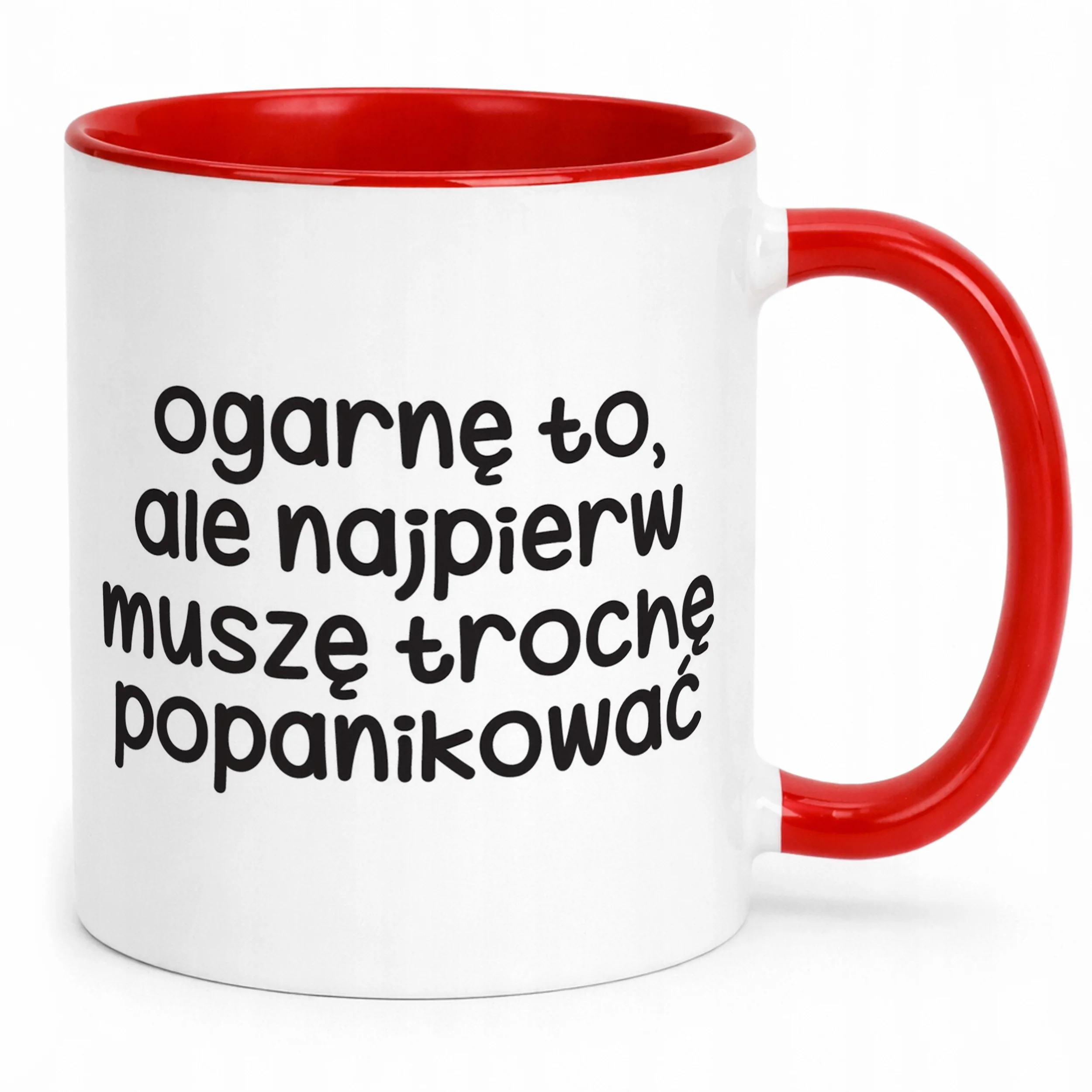 Kubek Czerwony Ogarnę To Ale Najpierw Śmieszny Zabawny Prezent