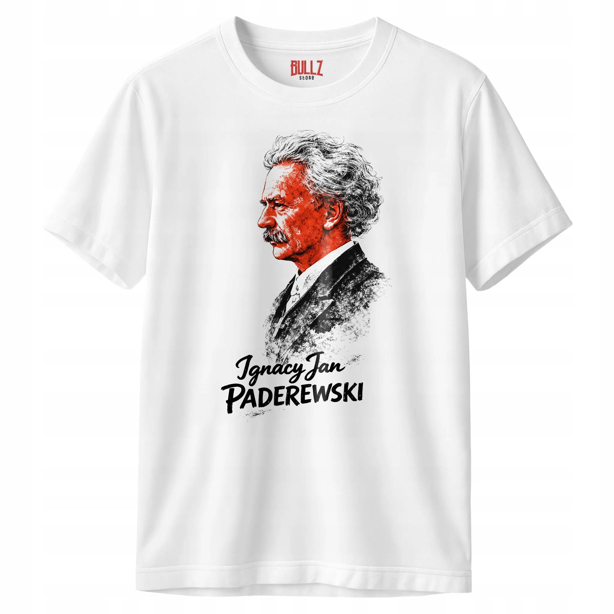 Koszulka biała męska Ignacy Jan Paderewski Polska Patriotyczna