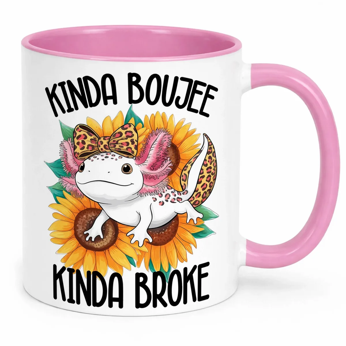 Różowy kubek dla dzieci uroczy płaz Aksolotl Axolotl Różowy Zwierzak Trend