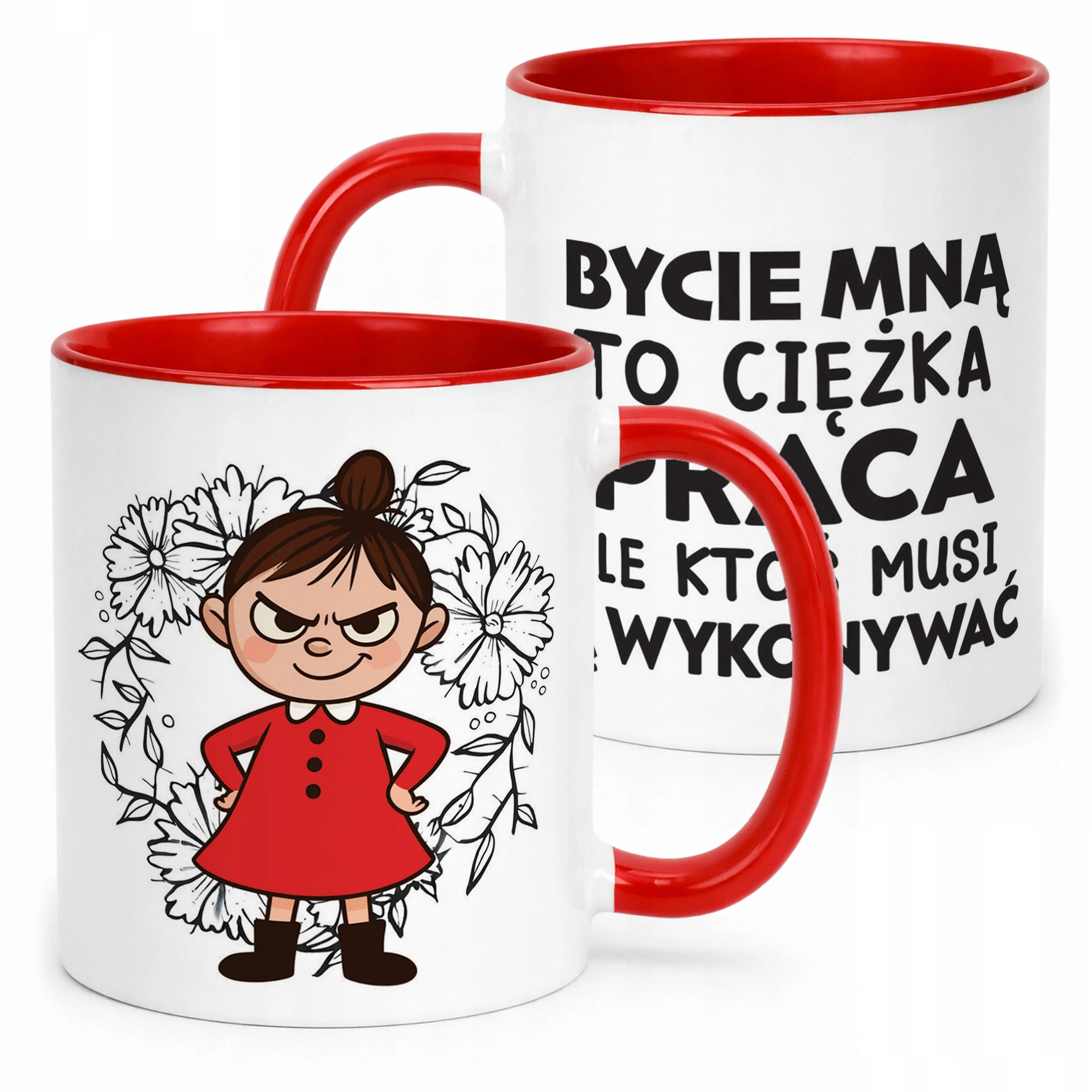 Kubek Czerwony Dzień Kobiet Dla Kobiety Dziewczyny Prezent Upominek