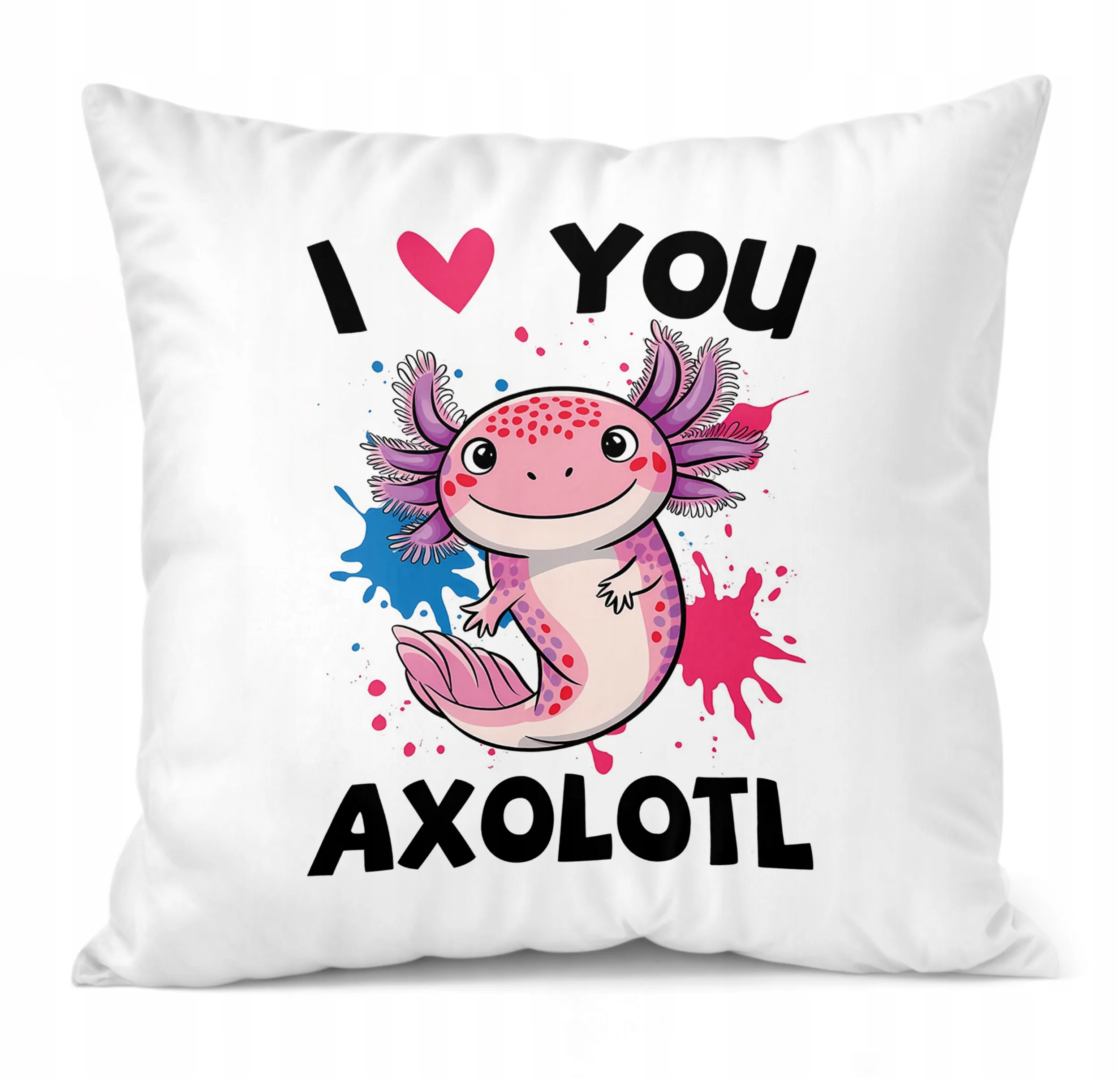 Poduszka 40×40 cm dla fana gier Aksolotl Axolotl Mine craft Różowy Trend