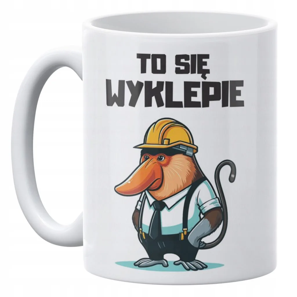 Kubek ceramiczny 330 ml Janusz Nosacz Do Pracy Zabawny Prezent