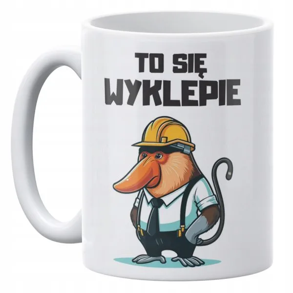 Kubek ceramiczny 330 ml Janusz Nosacz Do Pracy Zabawny Prezent